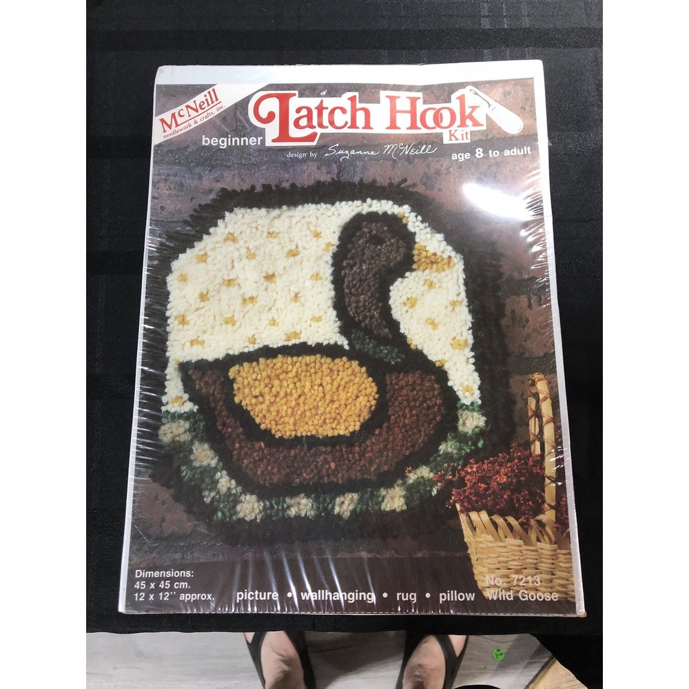 VTG McNeill Latch Hook Kit 1984 Wild Goose Beginners 8- Adult NO.7213 Sealed